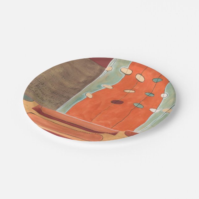 Plato De Papel Abstract Parade of Eggs por Erica J Vess (Angular)