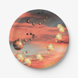 Plato De Papel Abundan los planetas
