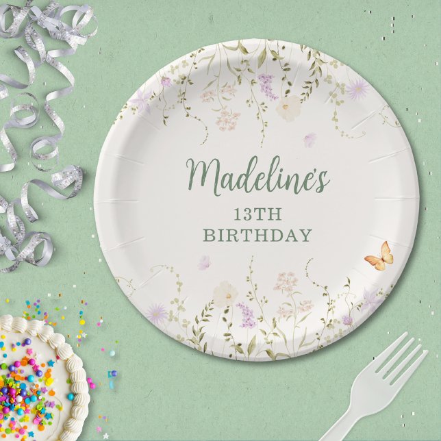 Plato De Papel Abundantes Fiestas del Jardín Floral (Subido por el creador)