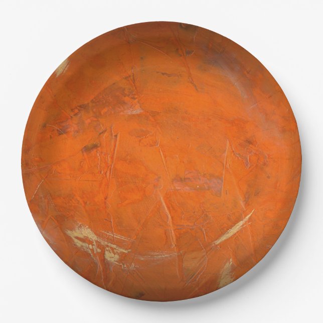 Plato De Papel Acabado de Faux de Terracota Glazada (Anverso)