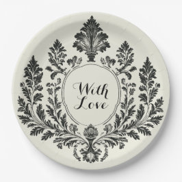 Plato De Papel Acanthus y Antigüedad,