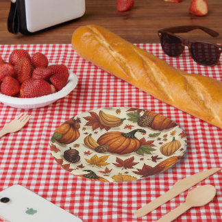 Plato De Papel acción de gracias