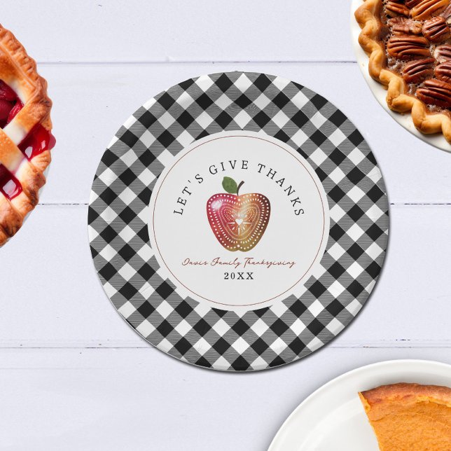 Plato De Papel Acción de Gracias de Apple de Arte Popular (Subido por el creador)