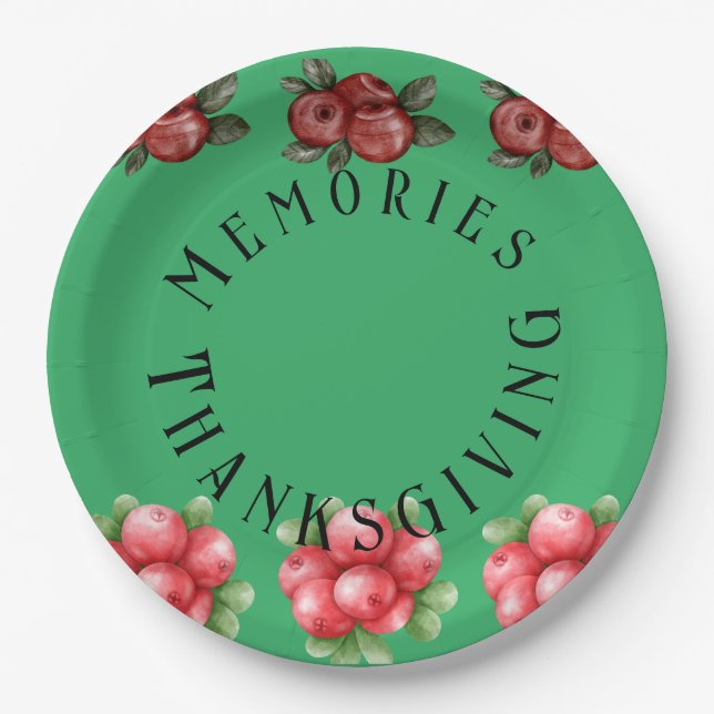 Plato De Papel Acción de Gracias Temática de Caída (Anverso)