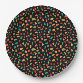 Plato De Papel Acciones - Colores 02 - sobre negro