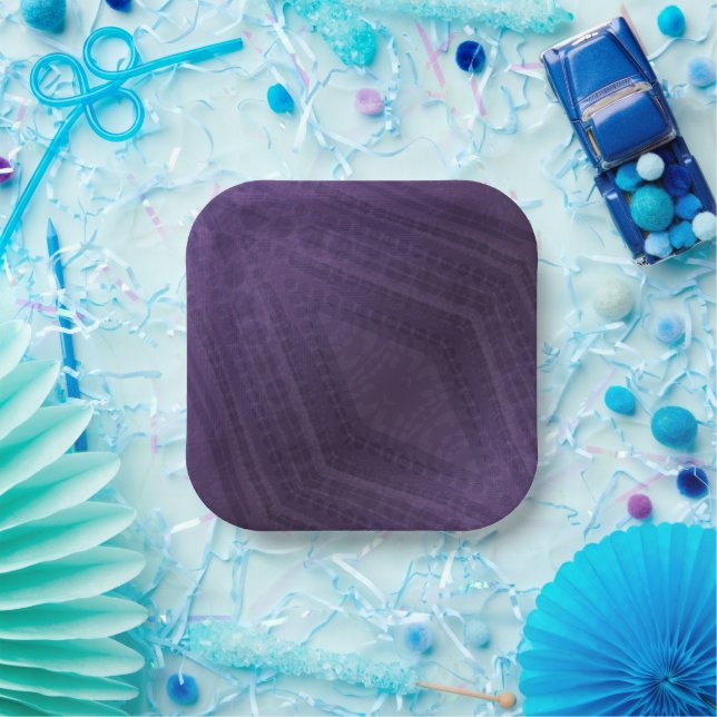 Plato De Papel Aceptación | Patrón de Boho ecléctico violento (Fiesta)