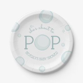 Plato De Papel Acerca de Pop Bubbles Baby Shower