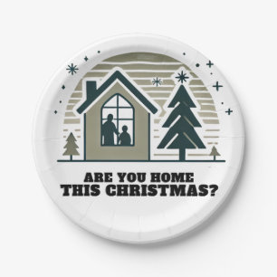 Plato De Papel Acogedores Navidades en casa decoración artística