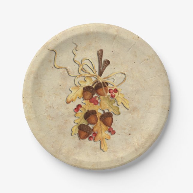 Plato De Papel Acorn (Anverso)