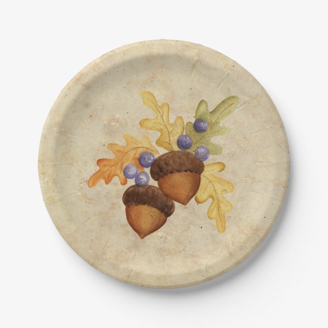 Plato De Papel Acorn (Anverso)