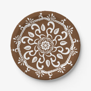 Plato De Papel Acorn Mandala