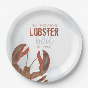 Plato De Papel Acrílico moderno rústico elegante Langostino Hervi