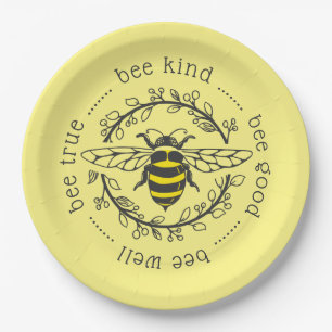 Plato De Papel Actitudes de Bee