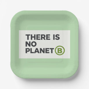 Plato De Papel Activista ambiental No hay planeta B