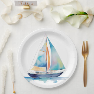 Plato De Papel Acuarela