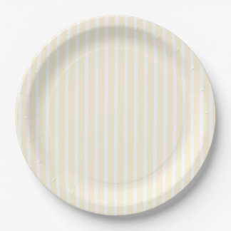 Plato De Papel Acuarela Amarillo raya  Baby Shower 
