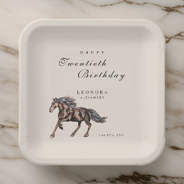 Plato De Papel Acuarela Caballo místico CUALQUIER fiesta de cumpl