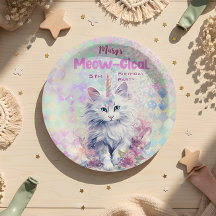Acuarela Caticorn Meow-Gical Cumpleaños
