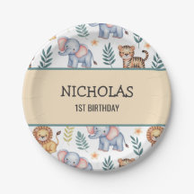 Acuarela de animales de Safari de la jungla person