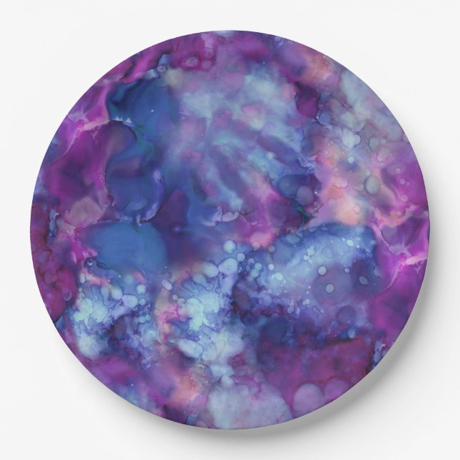 Plato De Papel acuarela de fantasía - ambiente de espacio profund (Anverso)