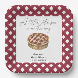 Plato De Papel Acuarela pequeña tarta de bebé