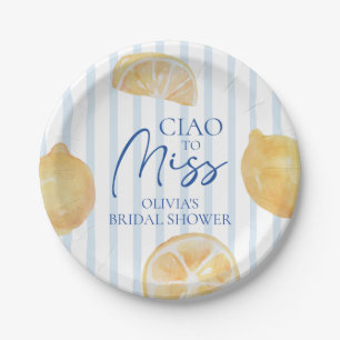 Plato De Papel Adiós a la despedida de soltera de Miss Limón