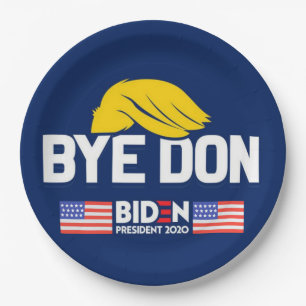 Plato De Papel Adiós Don BIDEN 2020 Presidente HARRIS
