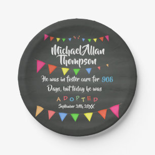 Plato De Papel Adopción de las placas del fiesta de la acogida