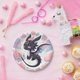 Plato De Papel Adorable Fantasy Dragon Baby Shower