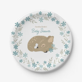 Plato De Papel Adorable Fawn Baby Shower