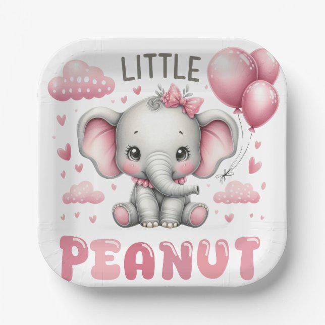 Plato De Papel Adorable Girl Little Peanut Paper Plate (Anverso)