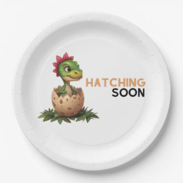 Plato De Papel Adorable Kawaii Baby Dinosaur Hatching