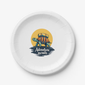 Plato De Papel Adventure Awaits es Aventuras de Senderismo es Ave