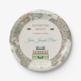 Plato De Papel Adventure Awaits World Travel Map Modern