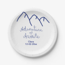 Plato De Papel Adventure awath blue mountain heart add name