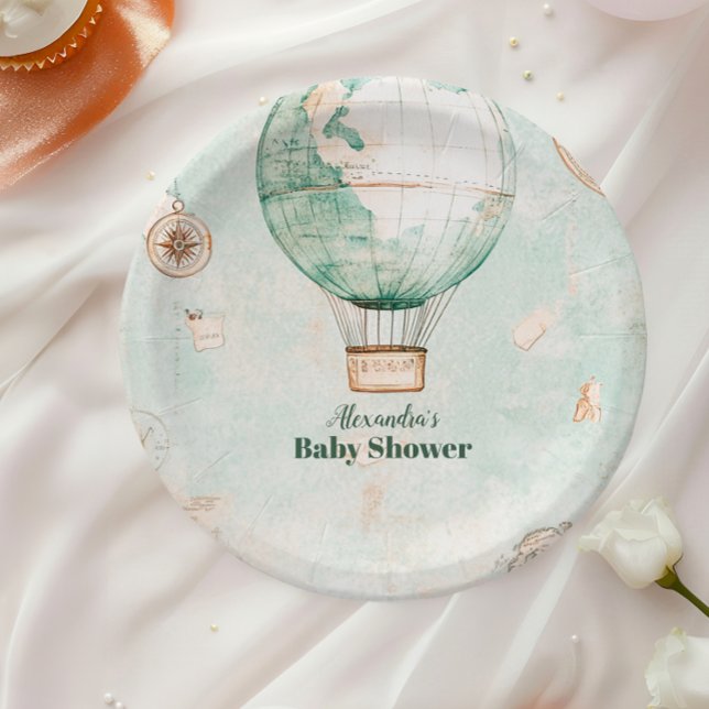 Plato De Papel Adventure Awath Gender Neutral Baby Shower (Subido por el creador)