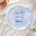 Plato De Papel Adventure Awath Gender Neutral Baby Shower<br><div class="desc">Haga que su ducha de bebé sea aún más memorable con nuestras placas de papel Baby Shower Adventure Awath! Con deliciosos ilustraciones inspirados en viajes como globos, mapas y aviones, estas placas son perfectas para añadir un toque divertido y aventurero a su celebración. Características principales: Diseño inspirado en viajes: detalles...</div>