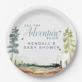 Plato De Papel Adventure Baby Shower