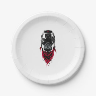 Plato De Papel Adventurer Pug