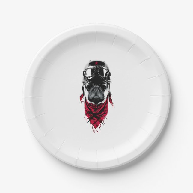Plato De Papel Adventurer Pug (Anverso)