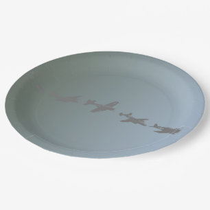 Plato De Papel Aeronaves de la Segunda Guerra Mundial