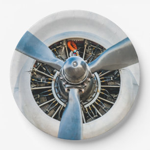 Plato De Papel Aeronaves Douglas DC-3. Hélice