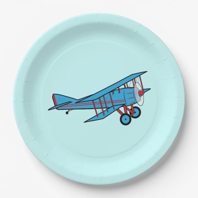 Plato De Papel Aeroplano: Biplano (Anverso)