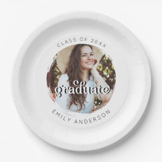 Plato De Papel Aesthetic Personalized Photo Graduation