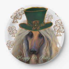 PLATO DE PAPEL AFGHAN HOUND
