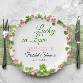 Plato De Papel Afortunada en Love St. Patrick's Day Bridal Shower
