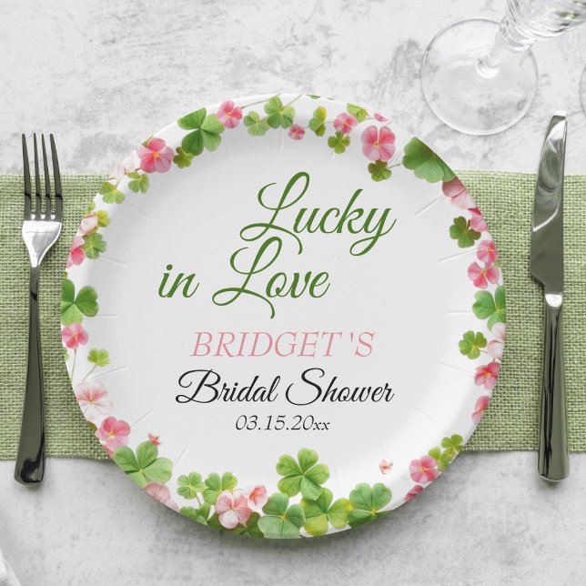 Plato De Papel Afortunada en Love St. Patrick's Day Bridal Shower (Subido por el creador)