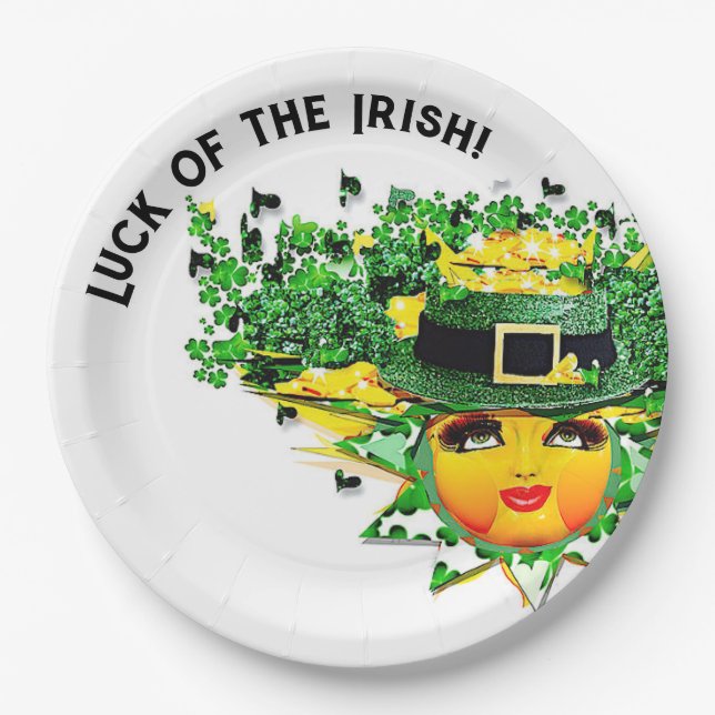 PLATO DE PAPEL ¡AFORTUNADO SOL! (Anverso)