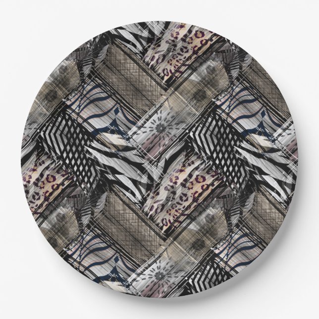 Plato De Papel Africano, étnico. (Anverso)