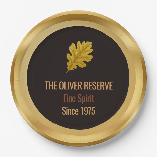 Plato De Papel Aged to Perfection Gold Edition Whisky Celebration (Anverso)